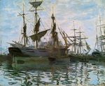 Клод Моне Корабли в гавани 1873г